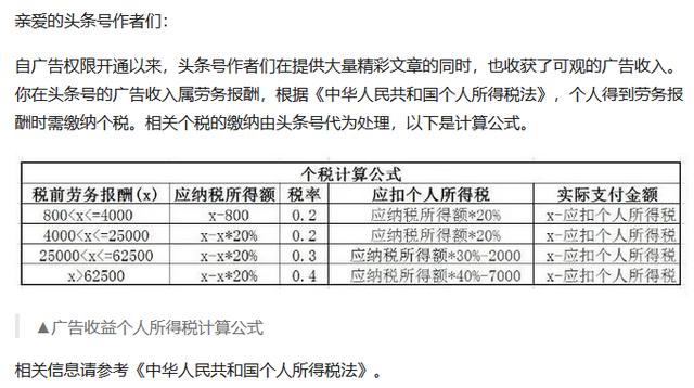 自媒体个人所得税怎么计算